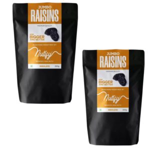 Nutify Jumbo Black Raisins (200g) - Pack of 2