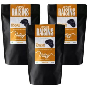 Nutify Jumbo Black Raisins (200g) - Pack of 3