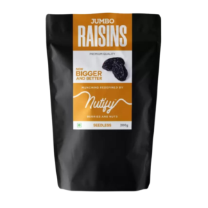 Nutify Jumbo Black Raisins (200g) - Pack of 1